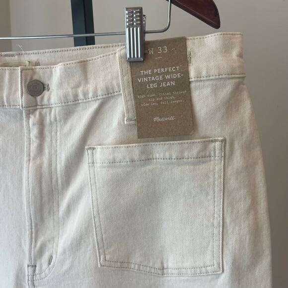 Madewell The Perfect Vintage Wide-Leg Jean Size 33 NWT - Picture 3 of 8